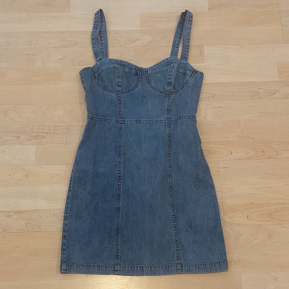 Kourt Dresses & Skirts - Kourt Denim Bustier Country Western Mini Dress Size S/M